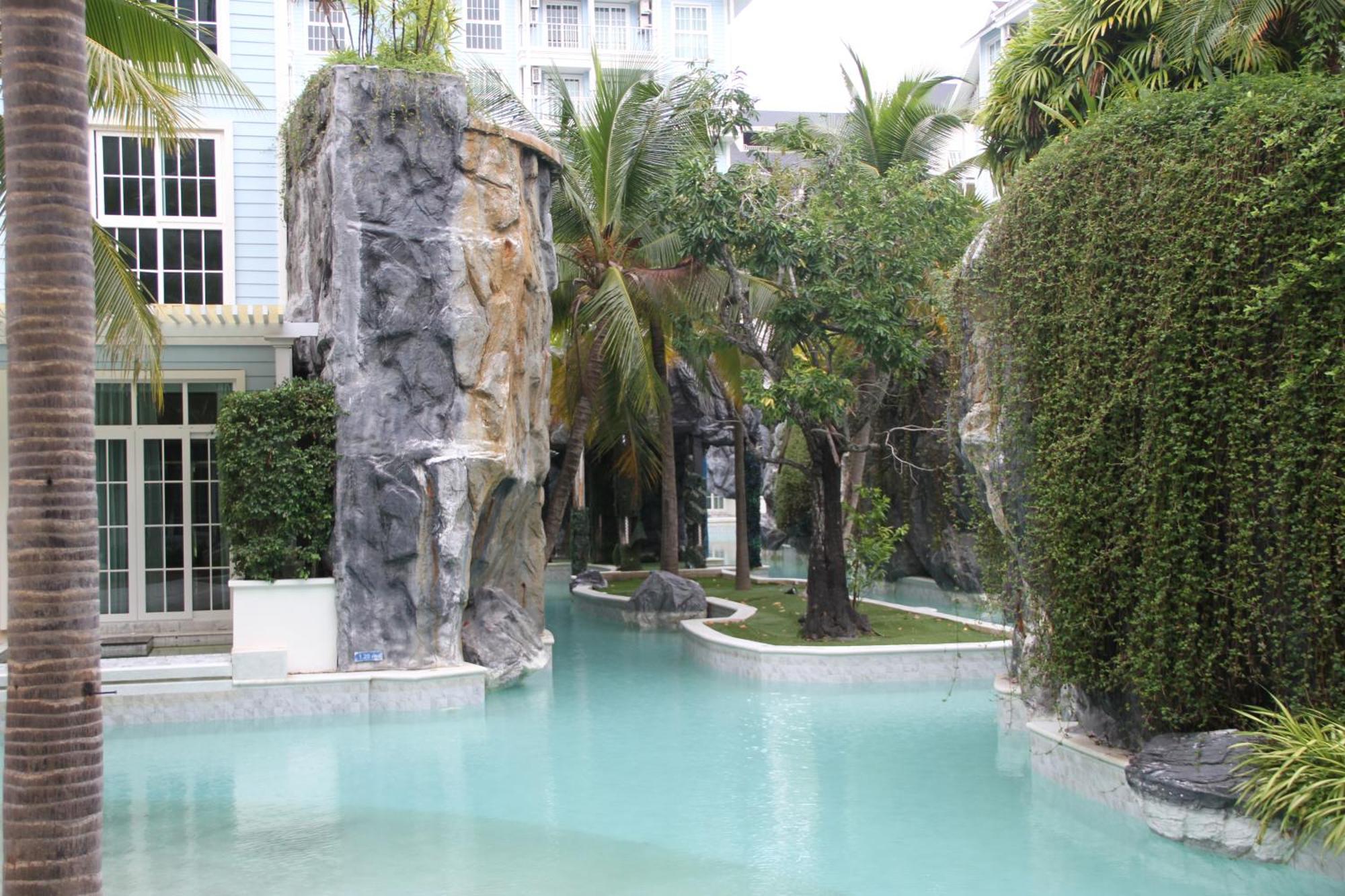 Grand Florida芭提雅带免费游泳池温泉和健身房和办公区水上花园公寓e208 Na Chom Thian Exteriér fotografie