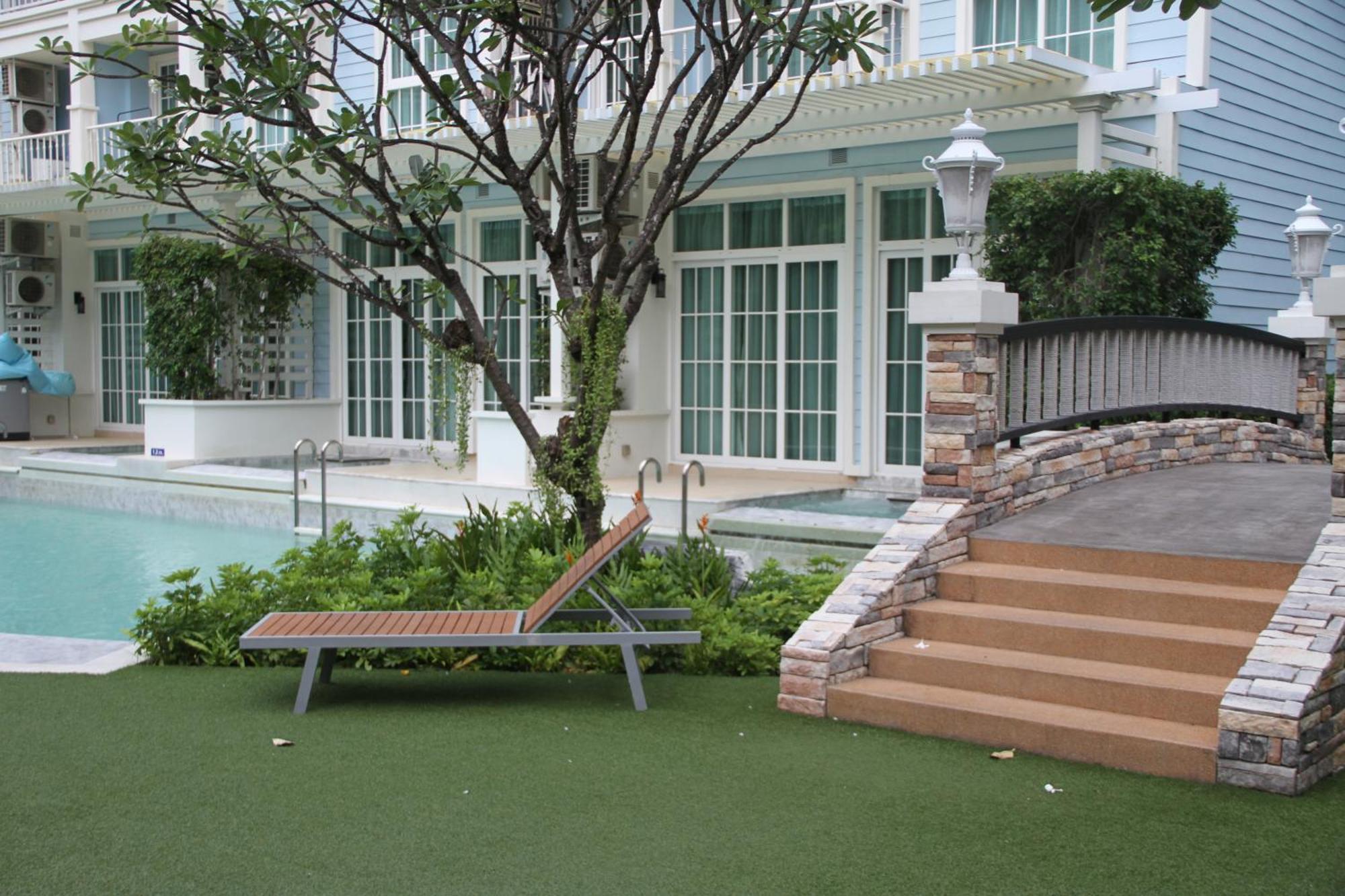 Grand Florida芭提雅带免费游泳池温泉和健身房和办公区水上花园公寓e208 Na Chom Thian Exteriér fotografie