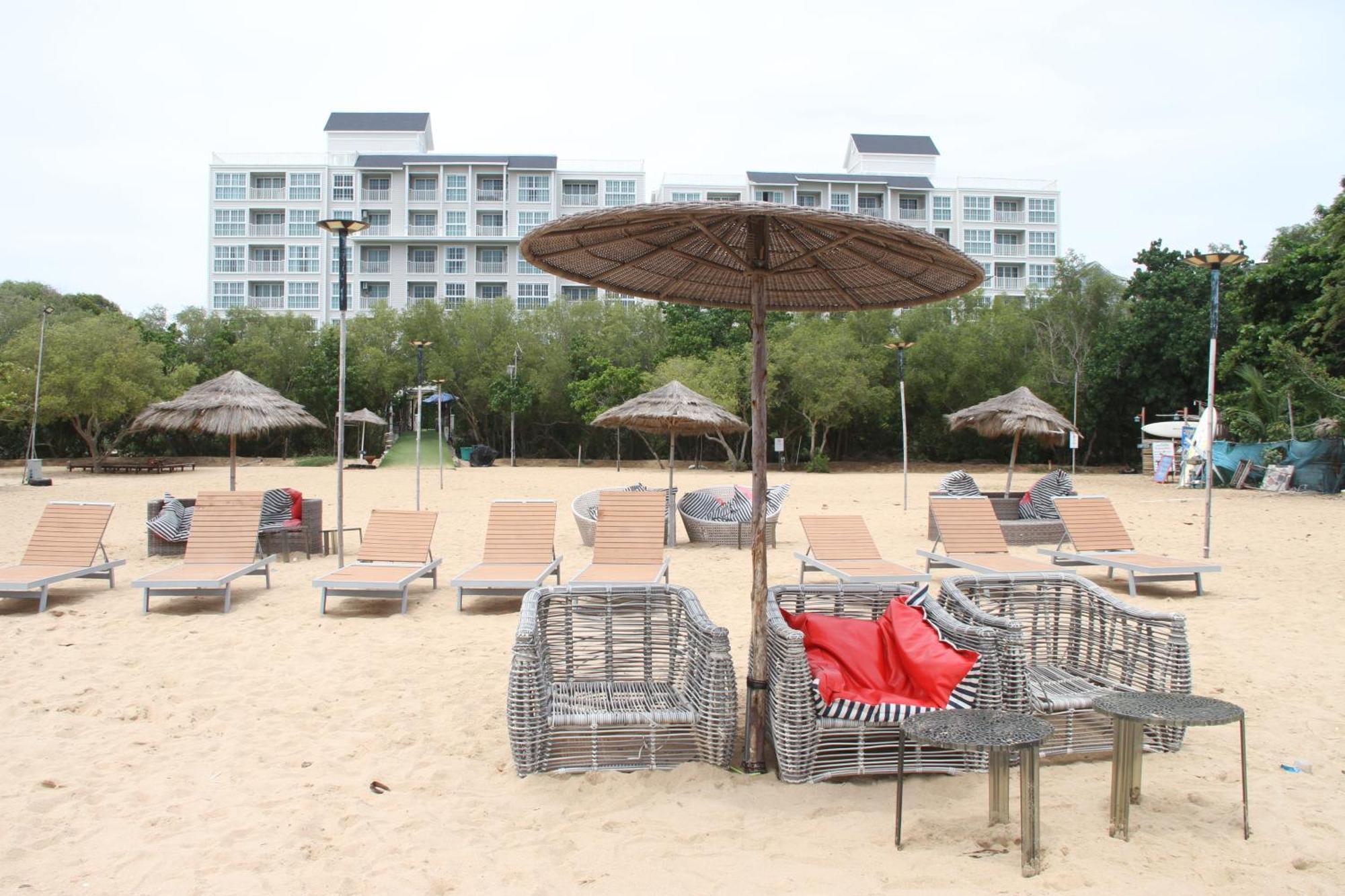 Grand Florida芭提雅带免费游泳池温泉和健身房和办公区水上花园公寓e208 Na Chom Thian Exteriér fotografie