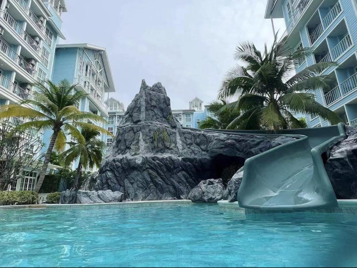 Grand Florida芭提雅带免费游泳池温泉和健身房和办公区水上花园公寓e208 Na Chom Thian Exteriér fotografie